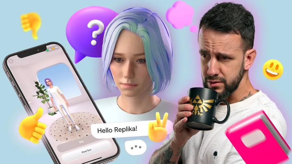 Thumbnail van de YouTube-video “Je teste une IA qui utilise mes données personnelles (Replika)” (kanaal Petit Alex)